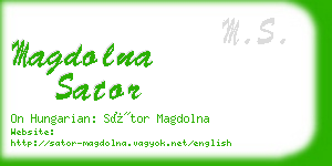 magdolna sator business card